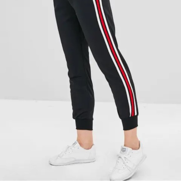 High Waisted Striped Sports Pants - Picture 2 of 7